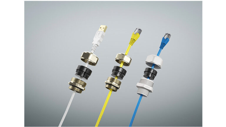 Presse-étoupes Progress® avec garnitures d’étanchéité fendues pour câbles de brassage et Ethernet