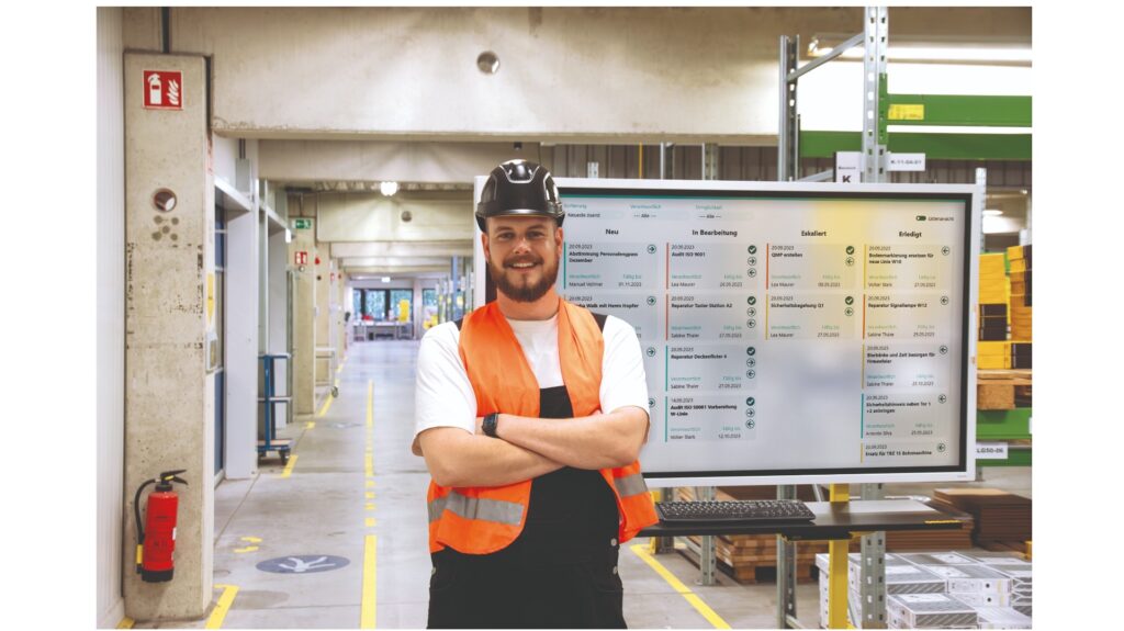 Digitale Tafel mit Low-Code-App: preisgünstiger Einstieg ins Shopfloor Management für KMU