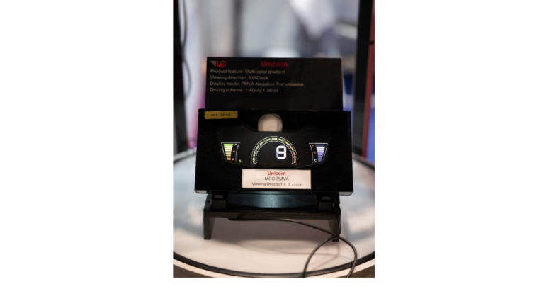 irregular shape MCF-PMVA display for 2-W instrument cluster
