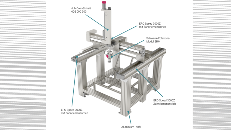 Linearportale mit Hubdreheinheit  mit 3 Linear- und 3 Rotationsachsen