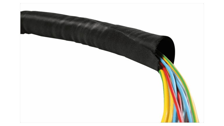 Self closing textile split braided sleeving PLIOSIL WS