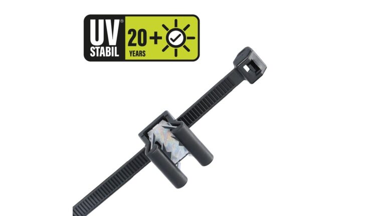 PV-Kabelbinder mit Kantenclip