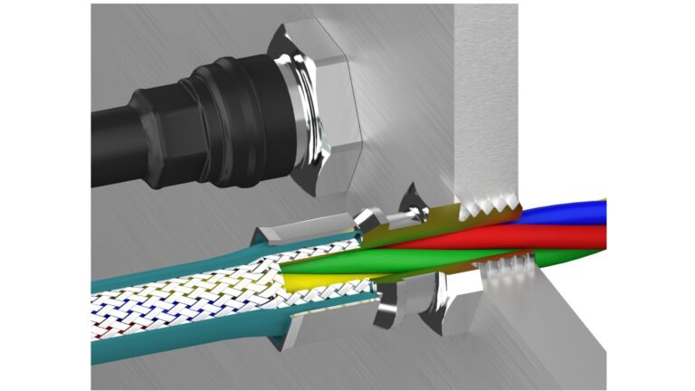 Compact EMC cable glands