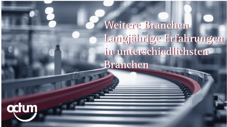 Weitere Branchen: Langjährige Erfahrungen in unterschiedlichsten Branchen