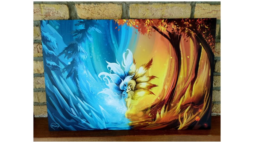 Fire/ice Ninetails Alluminium plate