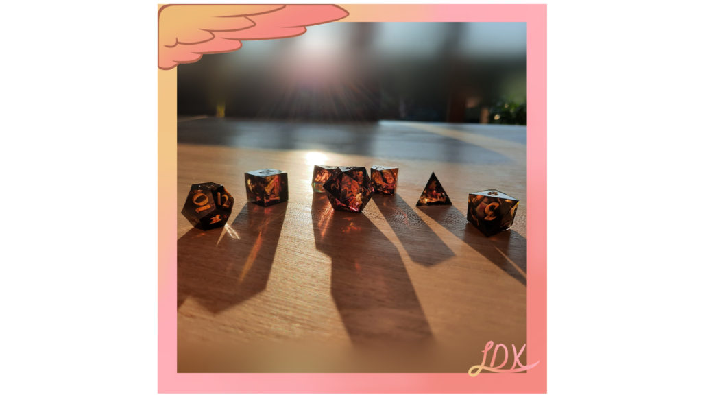 Dark Flame Dice by Egg