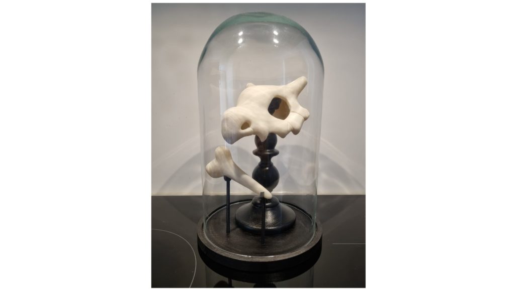 Life size Anime Creature in Large Glass Bell Jar