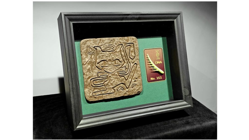 Handcrafted tile in frame