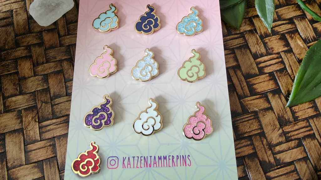 Cloud Minipin – Hard Enamel Pins – Gold