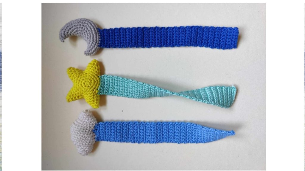 Cloud, moon, star bookmark