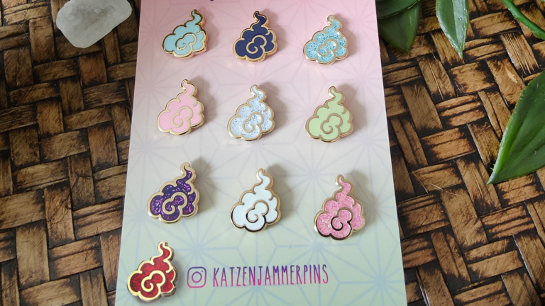 Cloud Minipin – Hard Enamel Pins – Gold