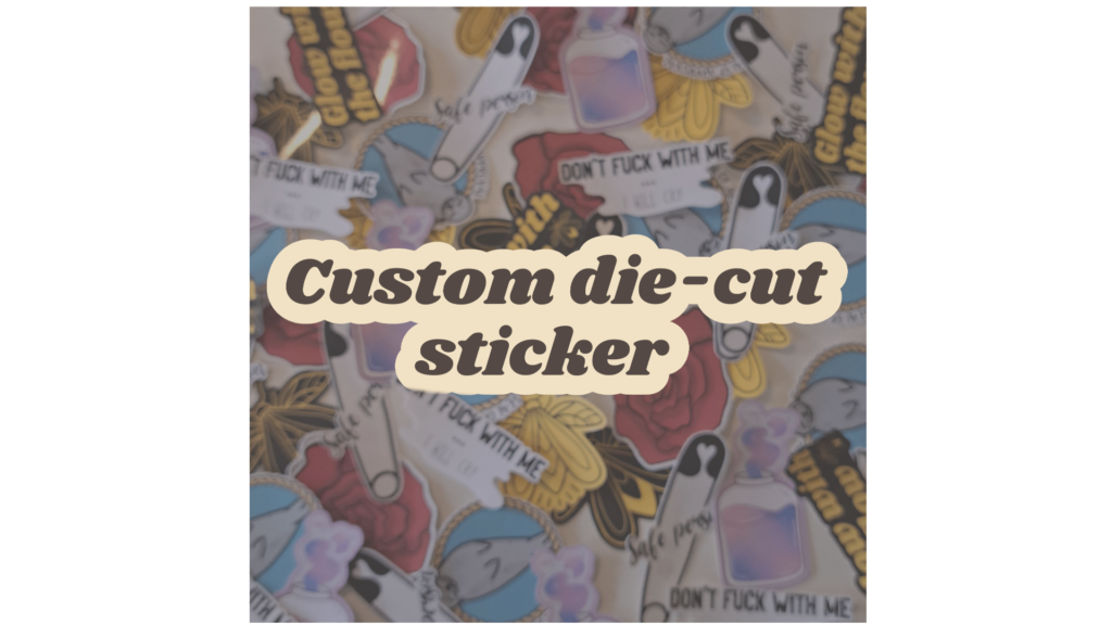 Custom die-cut stickers – However many fit on one A4 sheet