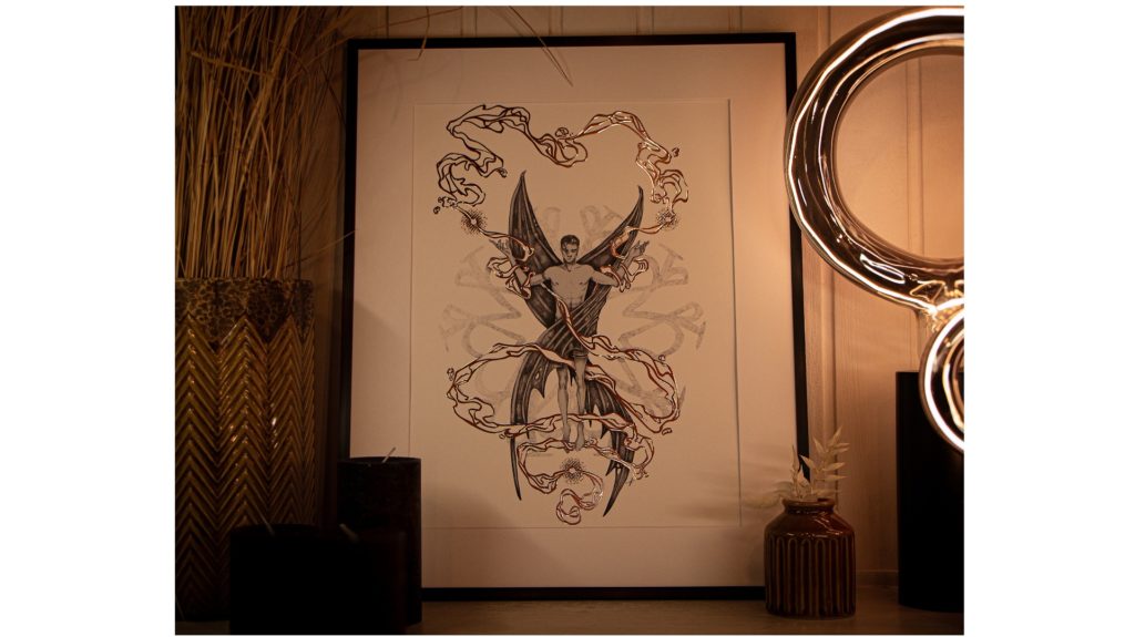 Affiche d’art avec feuille d’or – Andy