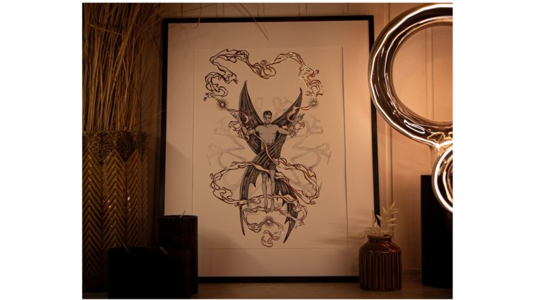 Affiche d’art avec feuille d’or – Andy