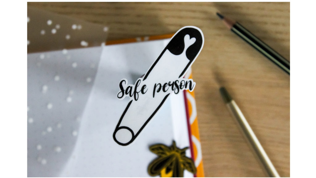 Safe Person Ally Safety Pin – Waterproof Die-cut Sticker