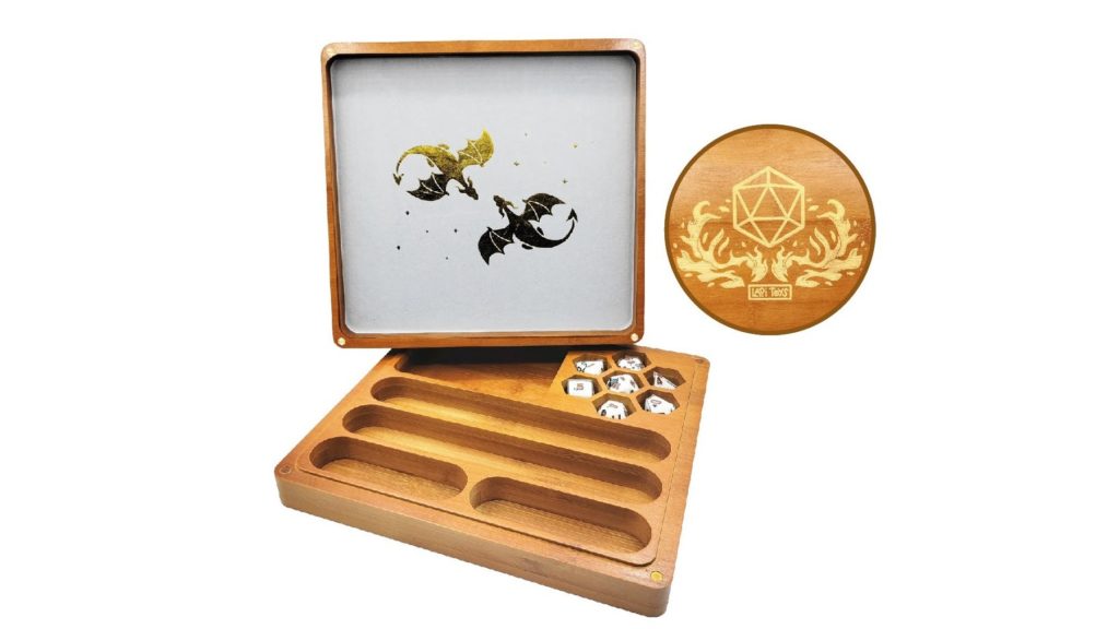 Houten dobbelbak Dragonfire