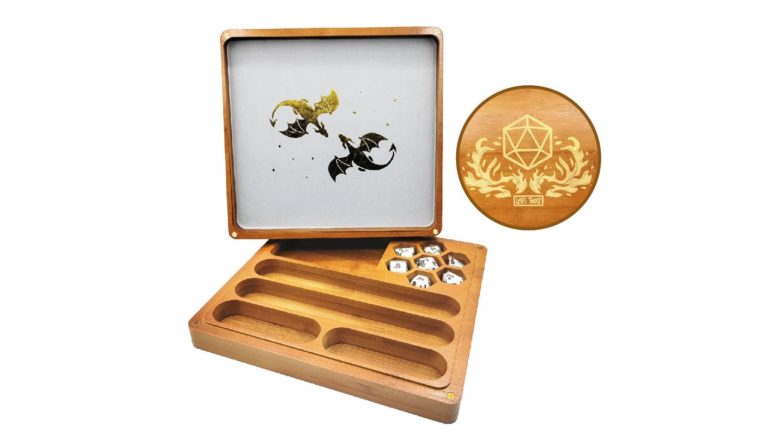 Houten dobbelbak Dragonfire