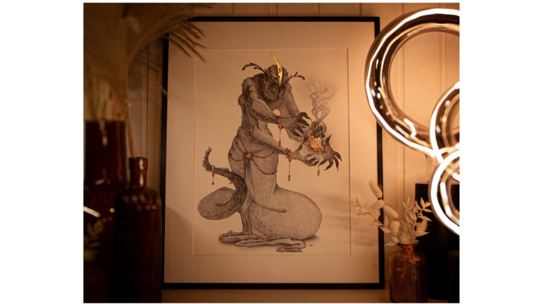 Affiche d’art avec feuille d’or – I see