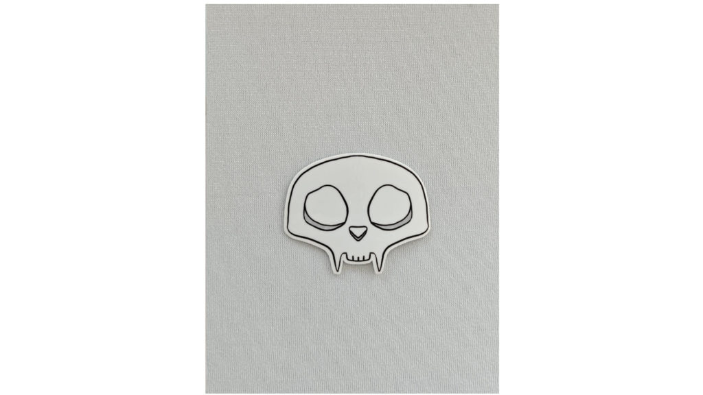 Cat And Skull Sticker (one of three)