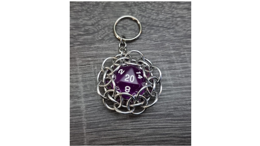 Verwijderbare D20 sleutelhanger