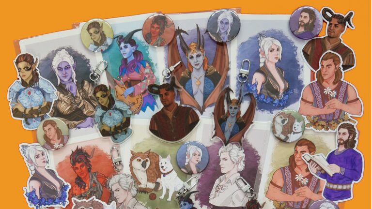 Art prints, Stickers, Buttons and much more!