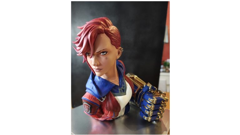 Buste Vi Arcane League of legend 30 cm résine 3D peint à main