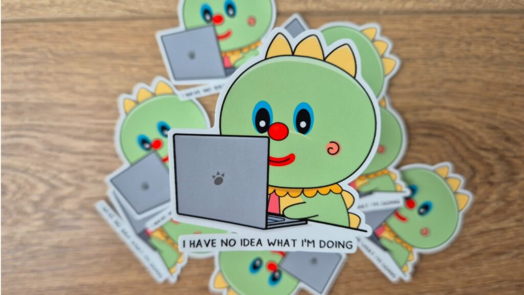 Autocollant corporate – no idea what I’m doing