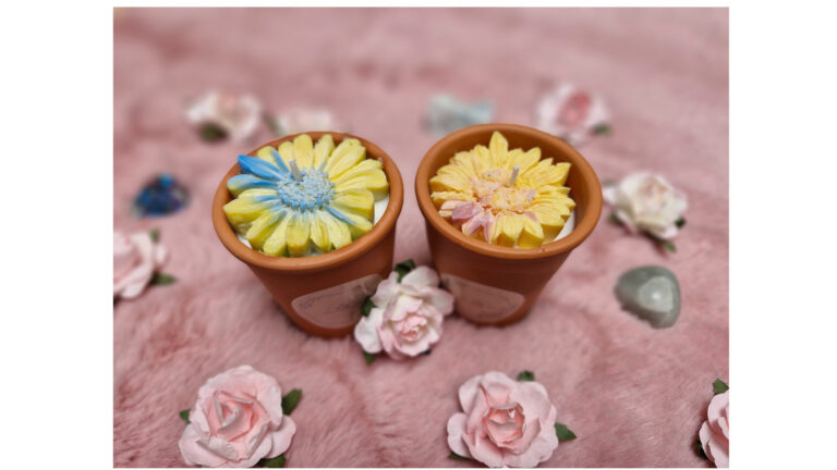 Flowerpot candles