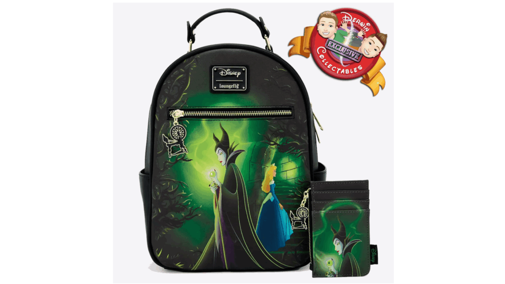 Loungefly – BL – Disney Sleeping Beauty Aurora & Maleficent Glow In The Dark Mini Backpack & Cardholder Set Derwin Collectables EMEA Exclusive