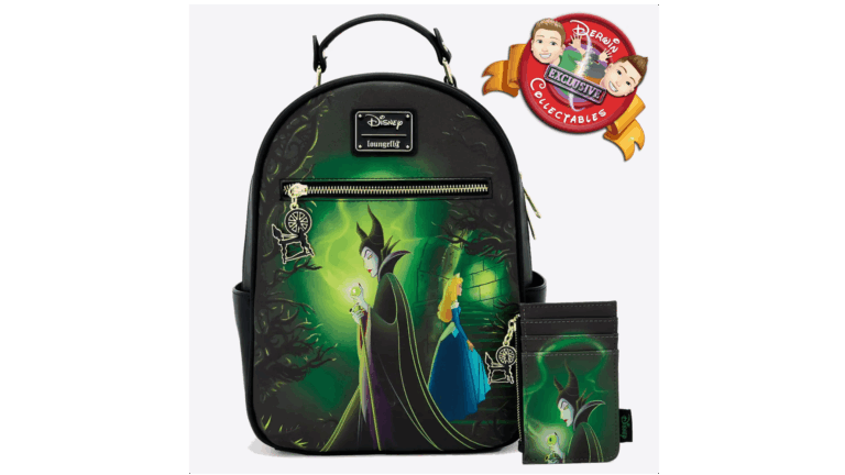 Loungefly – BL – Disney Sleeping Beauty Aurora & Maleficent Glow In The Dark Mini Backpack & Cardholder Set Derwin Collectables EMEA Exclusive
