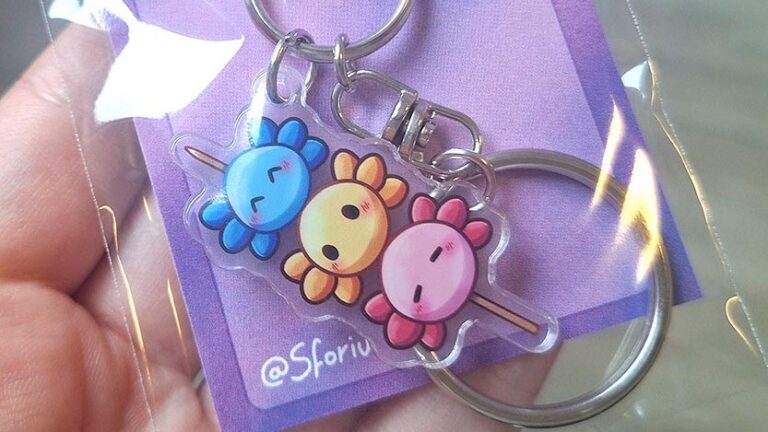 Dango Axolotls – keychain