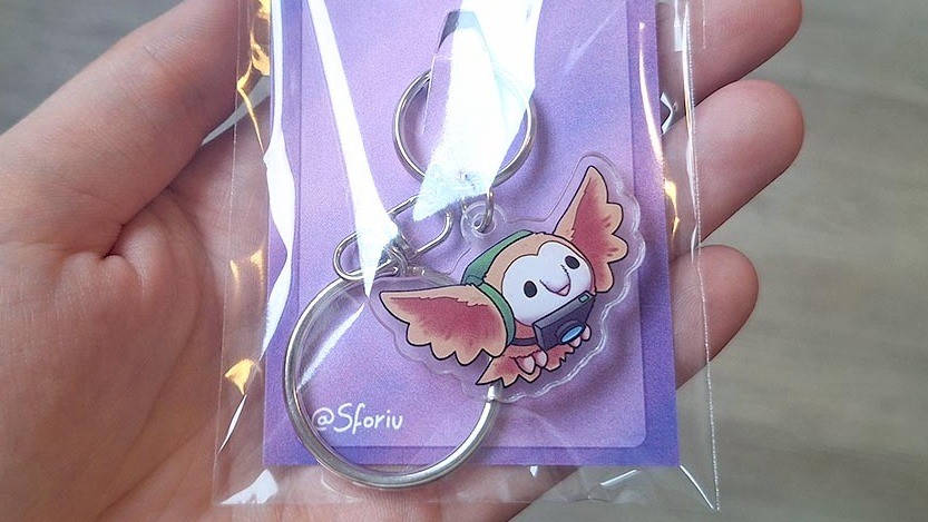 Owl with backpack – keychain