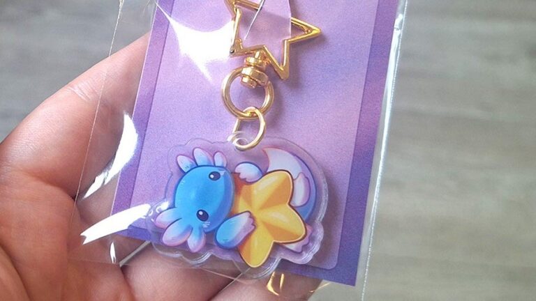 Star Axolotl – keychain