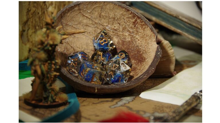 Set de dés “Océan doré”