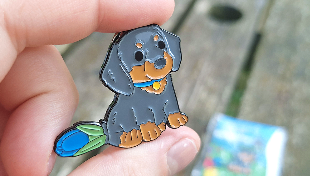 Dachshund Tulipuppy – soft enamel pin