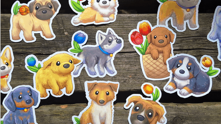 Tulipuppies – stickers