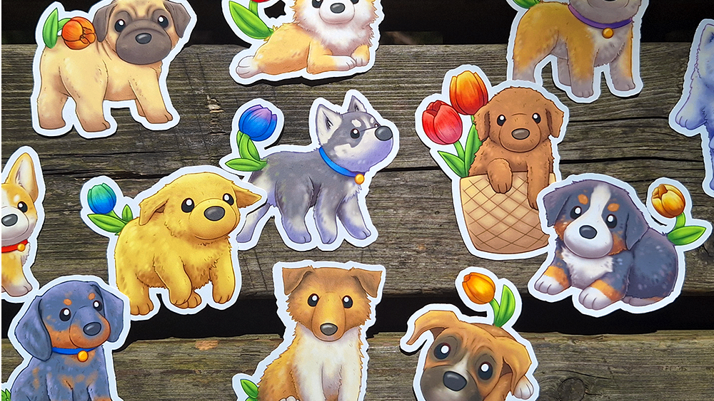 Tulipuppies – stickers