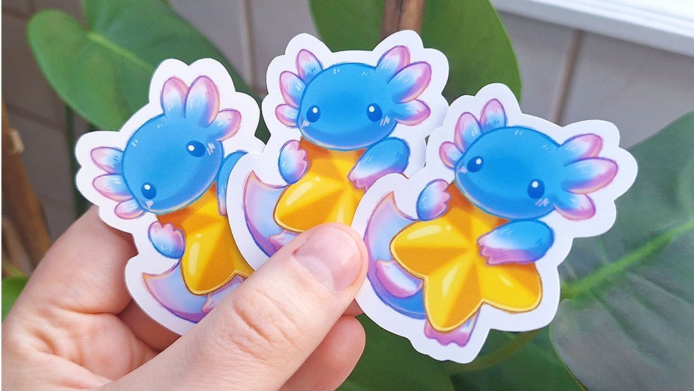 Star Axolotl – sticker