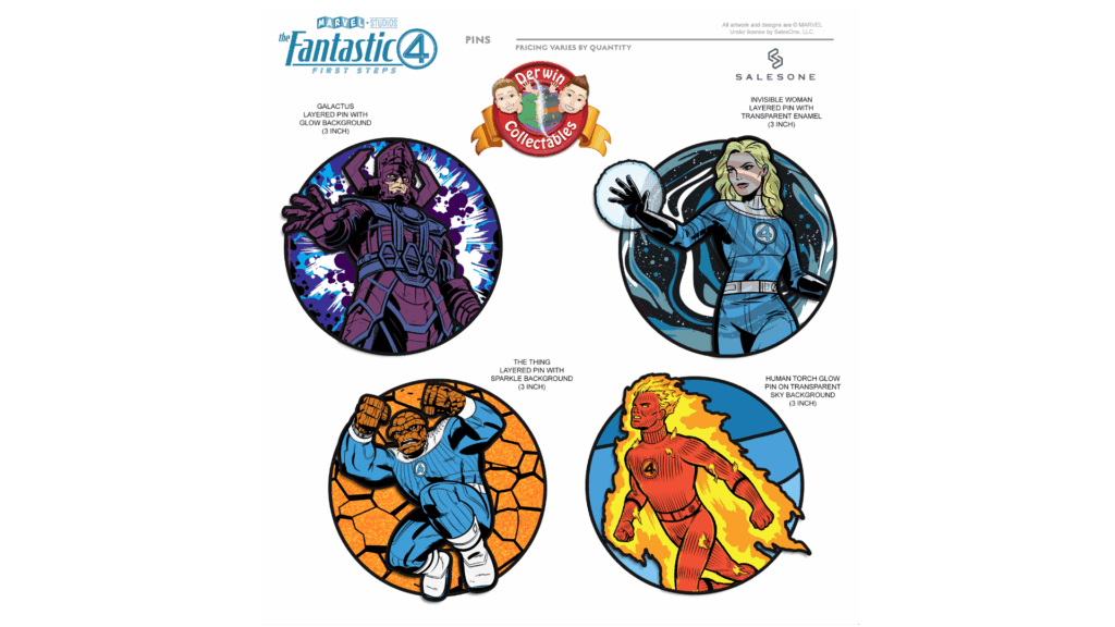 🔥 The exclusive Fantastic Four pin set Exclusive at Derwin Collectables