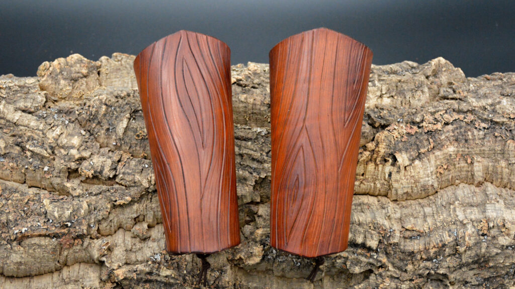 Leather armbracers for cosplay