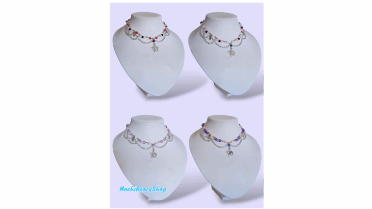 Star charm necklaces with chains