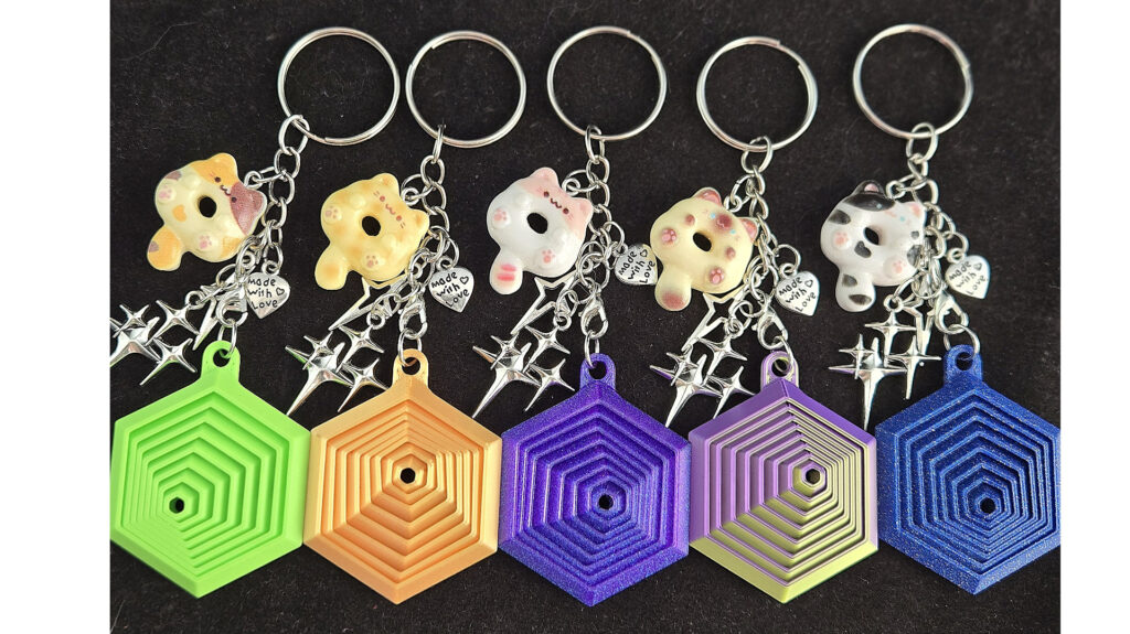 Hex-A-Fidget Keychain