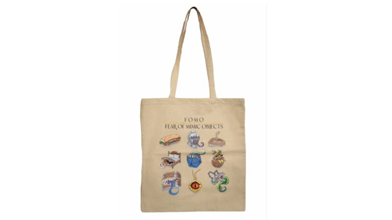 FOMO: Fear of Mimic Objects. Carrying your essentials? Or carrying danger in disguise? Can hold a world of chaos… or bite back.