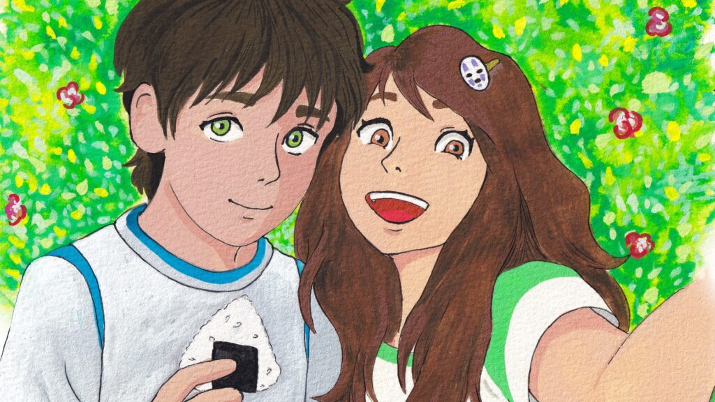 Haku and Chihiro – (Print A4 – A5 size)