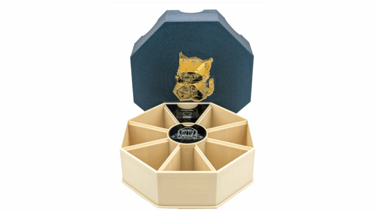 Dice Vault Critical Paw – Gold acrylic