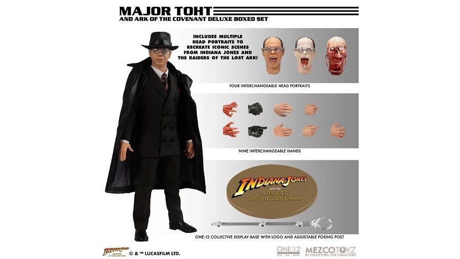 Major Toht & Ark of the Covenant (Deluxe Edition), Indiana Jones: Raiders of the Lost Ark, Mezco