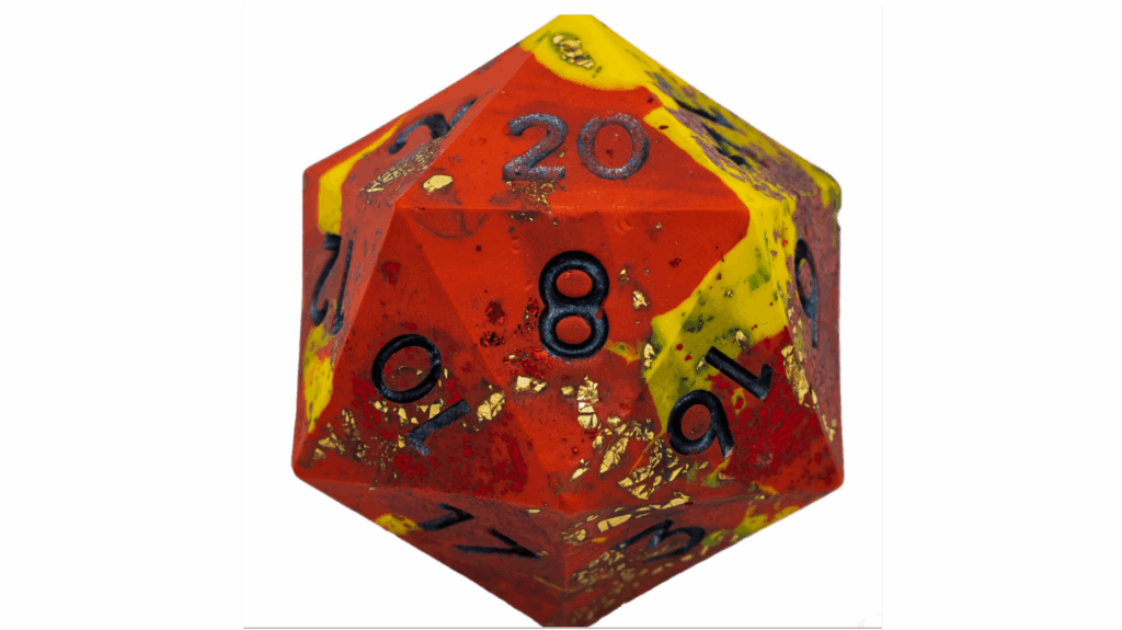 Molten Heart stone dice 35mm
