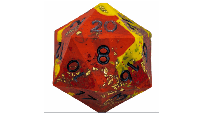 Molten Heart stone dice 35mm