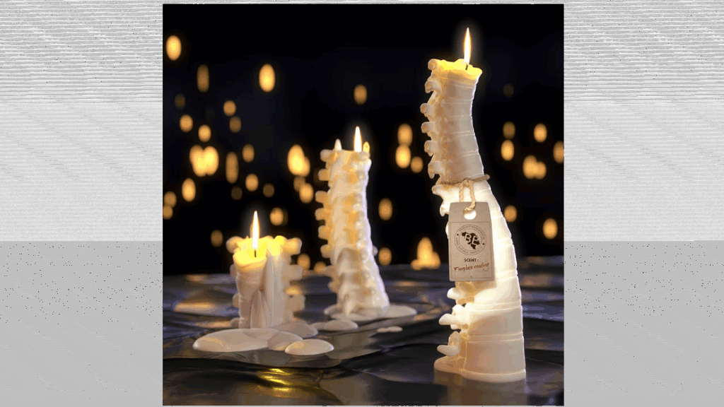 Bougies en cire d’abeille imprimées en 3D, offrant une lueur naturelle pour une immersion totale—idéales pour vos LARP ou jeux de table