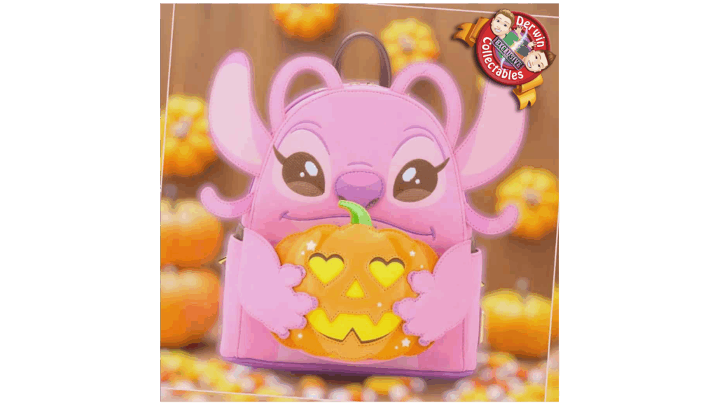 Loungefly – BL Disney Lilo & Stitch Angel Pumpkin Glow-in-the-Dark Mini Backpack Derwin Collectables EMEA Exclusive